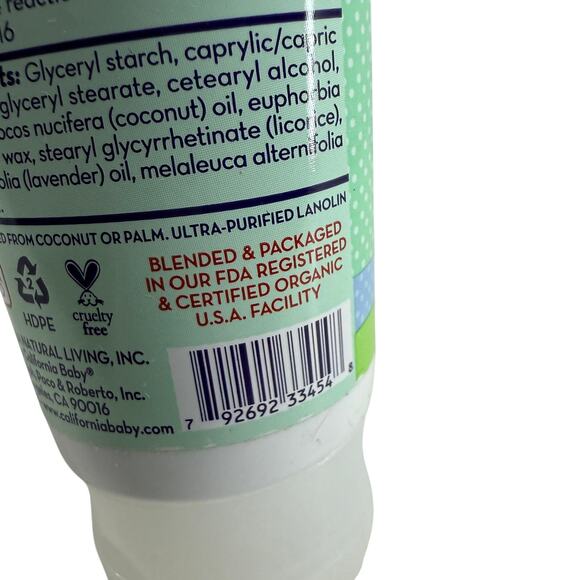 California Baby Calming Diaper Rash Ointment 2.9oz/82g - Picture 2 of 6